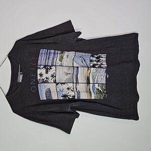 O'Neil large gray slim fit short sleeve shirt